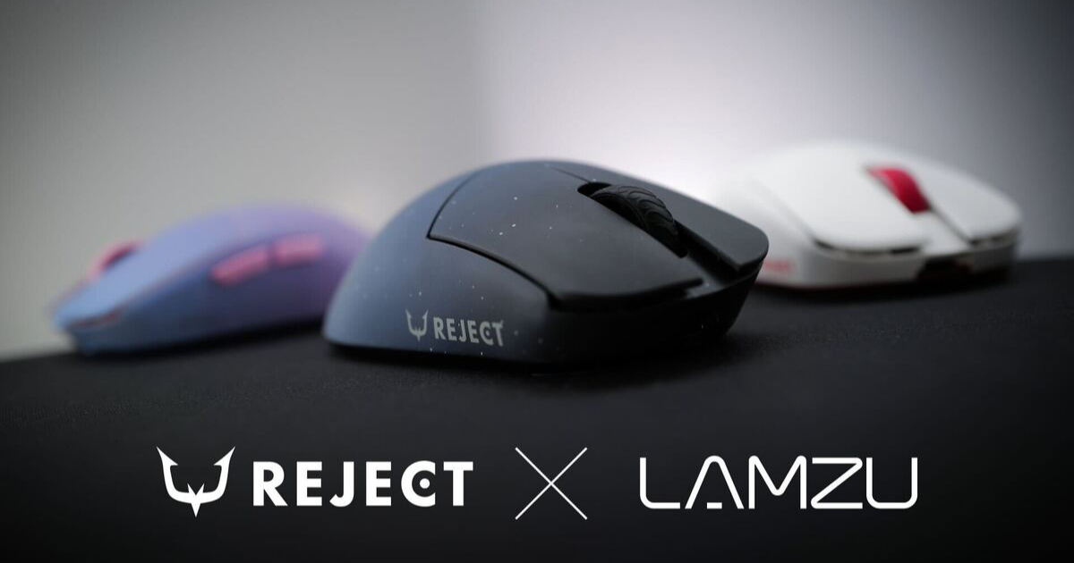 职业电子竞技团队“REJECT”与游戏装备制造商“LAMZU”决定合作！